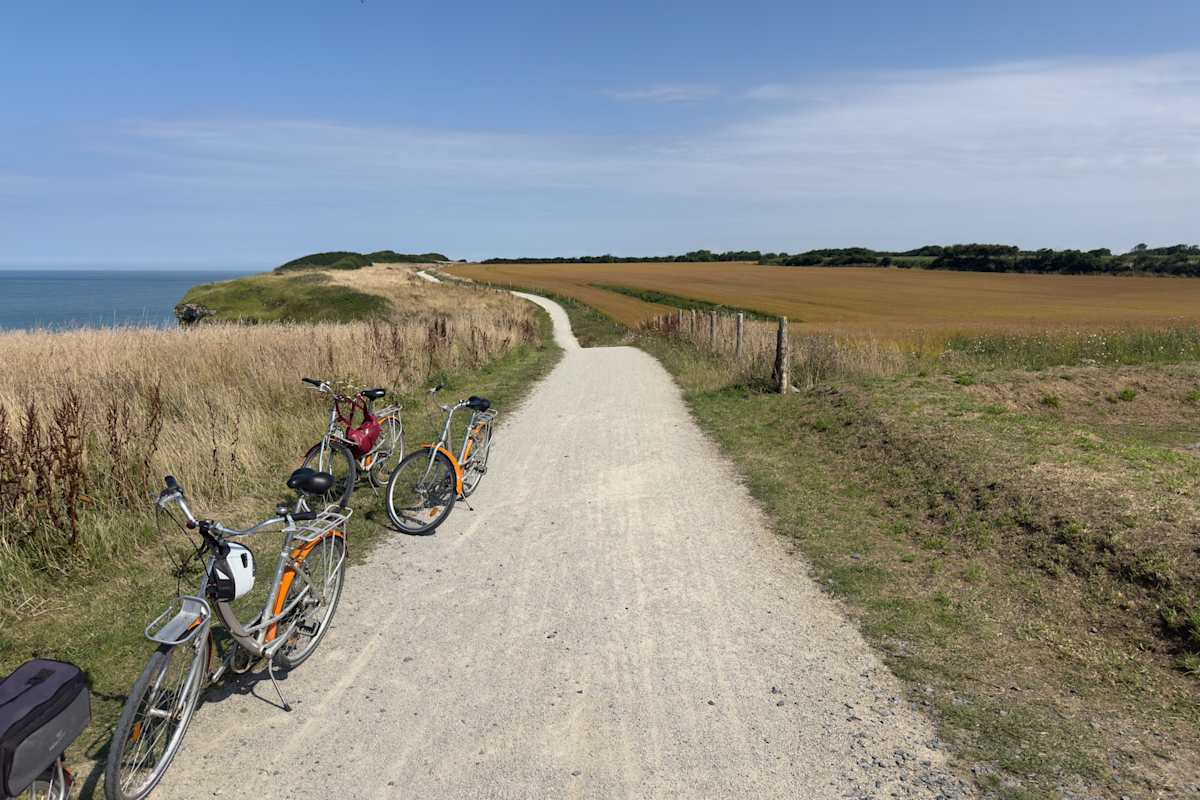 Coastal cycle path in Normandy France
